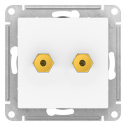 ATN001387 - AtlasDesign АУДИОРОЗЕТКА двойная, ЛОТОС