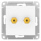 ATN001387 - AtlasDesign АУДИОРОЗЕТКА двойная, ЛОТОС