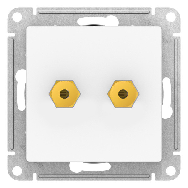 ATN001387 - AtlasDesign АУДИОРОЗЕТКА двойная, ЛОТОС