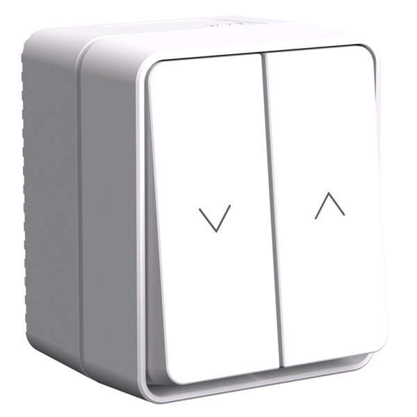 ATN540119 - AtlasDesign PROFI IP54 2-клавишный ВЫКЛЮЧАТЕЛЬ ДЛЯ ЖАЛЮЗИ, 2хсх.4, БЕЛЫЙ