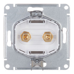 ATN000387 - AtlasDesign АУДИОРОЗЕТКА двухместная, АЛЮМИНИЙ