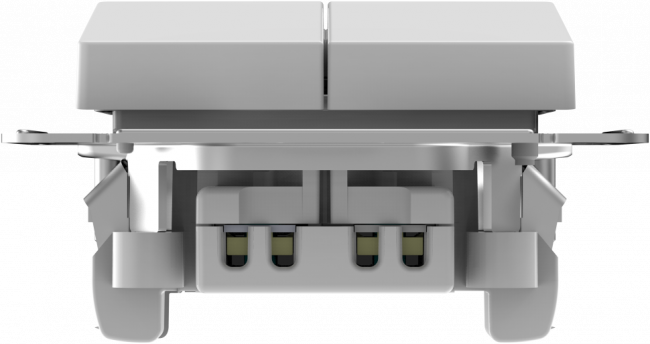ATN440151 -AtlasDesign AQUA Выключатель 2-клавишный, IP44, 10АХ  БЕЛЫЙ