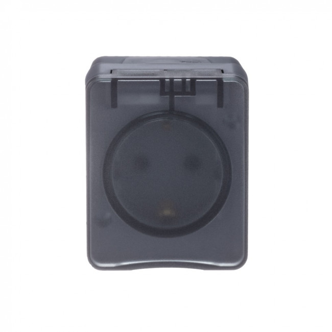 ATN544045 - AtlasDesign Profi54 ,открытый монтаж,  РОЗЕТКА с заземлением со шторками 16А 250B, АНТРАЦИТ