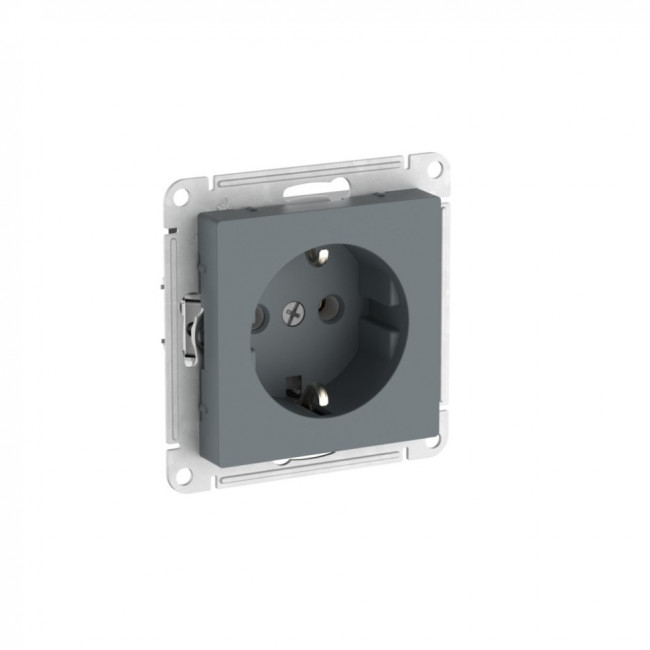 ATLASDESIGN РОЗЕТКА с заземлением, 16А, мех., быстрозажимные клеммы., ГРИФЕЛЬ, ATN000743S