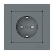ATLASDESIGN РОЗЕТКА с заземлением со шторками, 16А, в сборе, быстрозажимные клеммы., ГРИФЕЛЬ, ATN000744S
