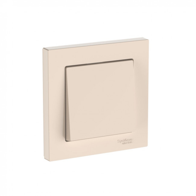 ATLASDESIGN 1-клавишный ВЫКЛЮЧАТЕЛЬ, сх.1, 10АХ, в сборе, быстрозажимные клеммы., БЕЖЕВЫЙ, ATN000212S