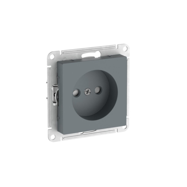 ATLASDESIGN РОЗЕТКА без заземления со шторками, 16А, мех., быстрозажимные клеммы., ГРИФЕЛЬ, ATN000749S