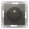 ATN000941 - AtlasDesign РОЗЕТКА без заземления, 16А, механизм, СТАЛЬ