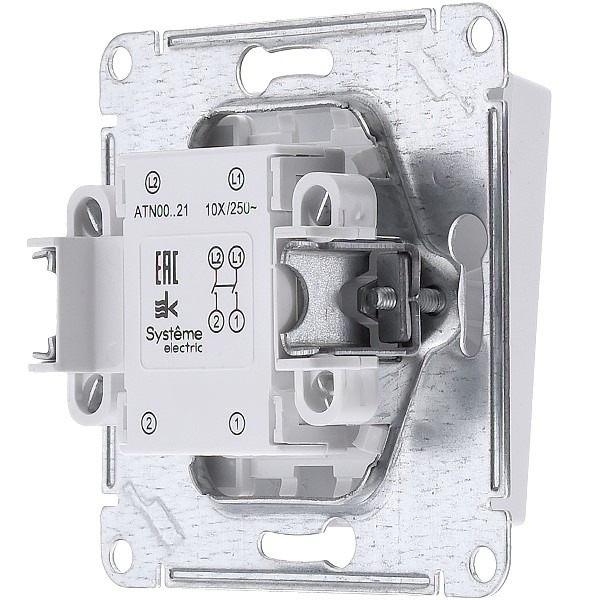 ATN000621 - AtlasDesign 1-клавишный ВЫКЛЮЧАТЕЛЬ 2-полюсный, 10А, мех., МОККО