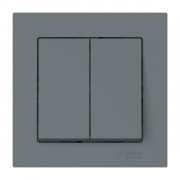 ATLASDESIGN 2-клавишный ВЫКЛЮЧАТЕЛЬ, сх.5, 10АХ, в сборе, быстрозажимные клеммы., ГРИФЕЛЬ, ATN000752S