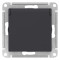 ATN001046 - AtlasDesign РОЗЕТКА с заземлением  со шторками с крышкой, 16А, IP20, механизм, КАРБОН