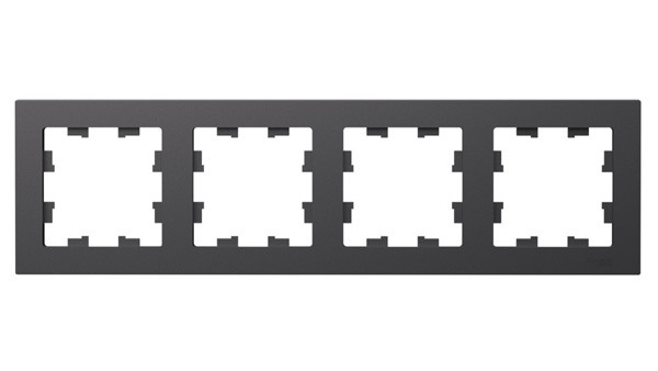 ATN001404 - AtlasDesign 4-постовая РАМКА, универсальная, БАЗАЛЬТ