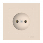ATLASDESIGN РОЗЕТКА без заземления, 16А, в сборе, быстрозажимные клеммы., БЕЖЕВЫЙ, ATN000240S