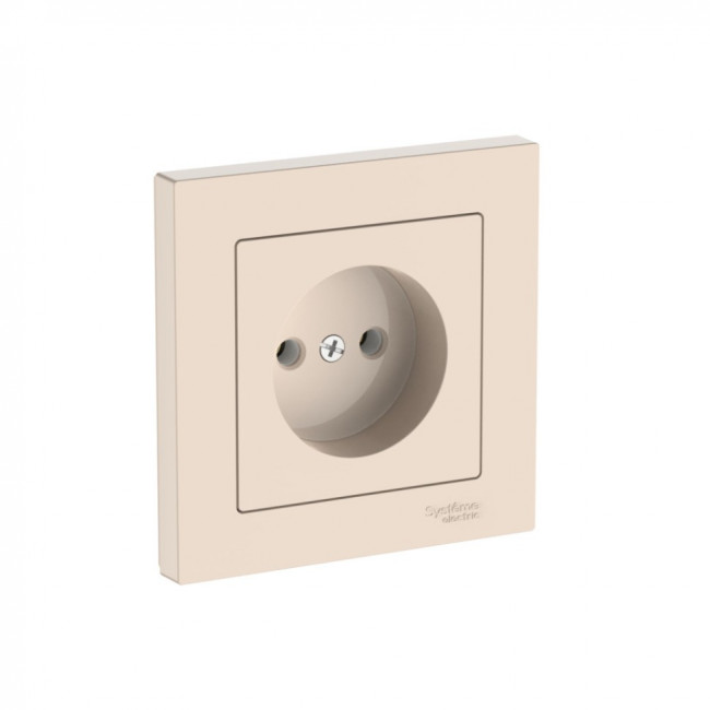 ATLASDESIGN РОЗЕТКА без заземления, 16А, в сборе, быстрозажимные клеммы., БЕЖЕВЫЙ, ATN000240S