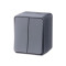 ATN544051 - AtlasDesign Profi54 ,открытый монтаж,  2-клавишный ВЫКЛЮЧАТЕЛЬ 10 АХ, АНТРАЦИТ