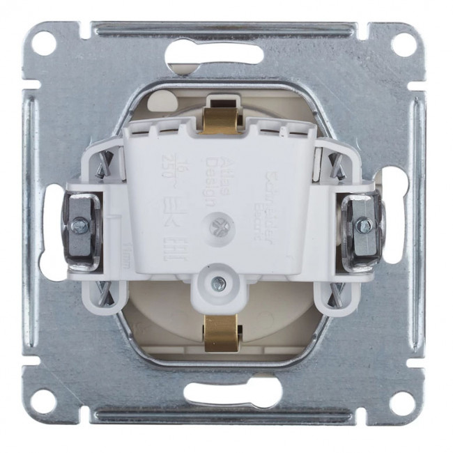 ATN000646 - AtlasDesign РОЗЕТКА с заземлением  со шторками с крышкой, 16А, IP20, механизм, МОККО