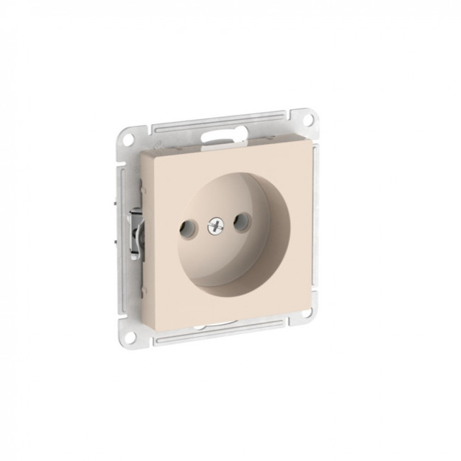 ATLASDESIGN РОЗЕТКА без заземления без шторок, 16А, мех., быстрозажимные клеммы., БЕЖЕВЫЙ, ATN000241S