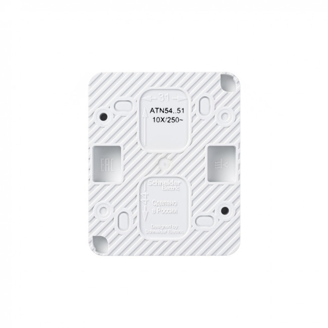 ATN540151 - AtlasDesign Profi54 ,открытый монтаж,  2-клавишный ВЫКЛЮЧАТЕЛЬ 10 АХ, БЕЛЫЙ