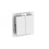 ATLASDESIGN AQUA 2-клавишный ПЕРЕКЛЮЧАТЕЛЬ IP44,сх.6, 10АХ,мех., быстрозажимные клеммы., БЕЛЫЙ, ATN440151S