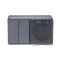 ATN544074 - AtlasDesign Profi54 ,открытый монтаж,  БЛОК: РОЗTЕТКА з/к со шторками 16А 250B, ВЫКЛЮЧАТЕЛЬ 2-клавишный 10А,  АНТРАЦИТ