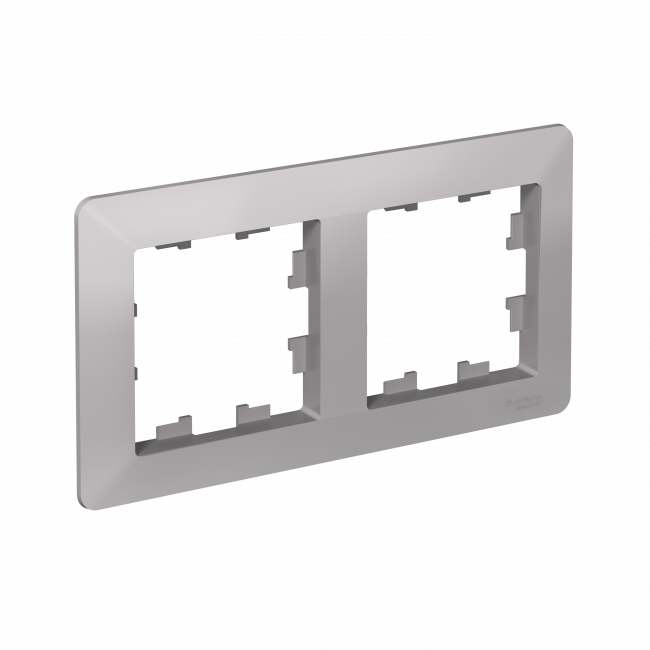 Рамка AtlasDesign Air 2-ая, цвет алюминий, ATN220302