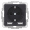ATN001030 - AtlasDesign SO + USB розетка A+A, 5В/2,4А, 2х5В/1,2 А, карбон