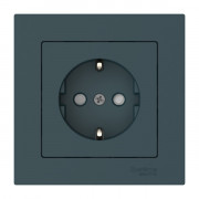 ATLASDESIGN РОЗЕТКА с заземлением со шторками, 16А, в сборе, быстрозажимные клеммы., ИЗУМРУД, ATN000844S