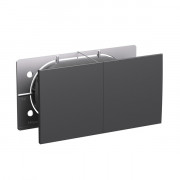 ATN001428 - AtlasDesign РОЗЕТКА двойн. с заземл.со штор.со сдвиж. крышк, 16А, в сборе, БАЗАЛЬТ