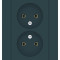 ATN000820 - AtlasDesign РОЗЕТКА двойная без заземления,16А, в сборе, ИЗУМРУД