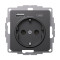ATN001432 - AtlasDesign РОЗЕТКА 16А с 2 USB A+C, 5В/2,4А/3,0А, 2х5В/1,5А, механизм, БАЗАЛЬТ