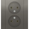 ATN000920 - AtlasDesign РОЗЕТКА двойная без заземления,16А, в сборе, СТАЛЬ