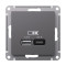 ATN001439 - AtlasDesign USB РОЗЕТКА А+С, 5В/2,4 А, 2х5В/1,2 А, механизм, БАЗАЛЬТ