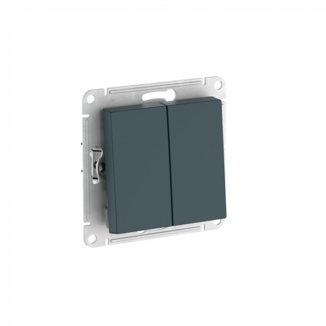 ATLASDESIGN 2-клавишный ПЕРЕКЛЮЧАТЕЛЬ, сх.6/2, 10АХ, мех., быстрозажимные клеммы., ИЗУМРУД, ATN000865S