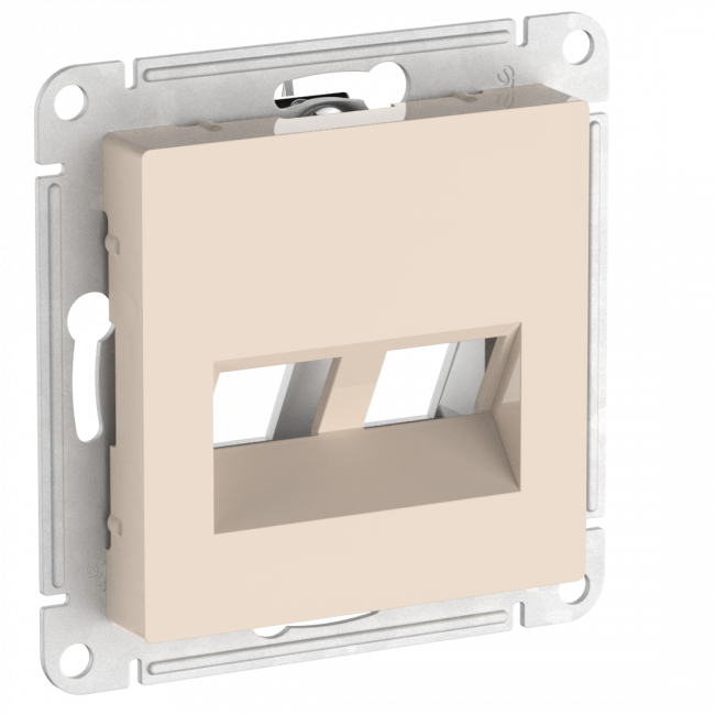 ATLASDESIGN Лицевая панель двойная для функций типа Keystone, БЕЖЕВЫЙ, ATN000290
