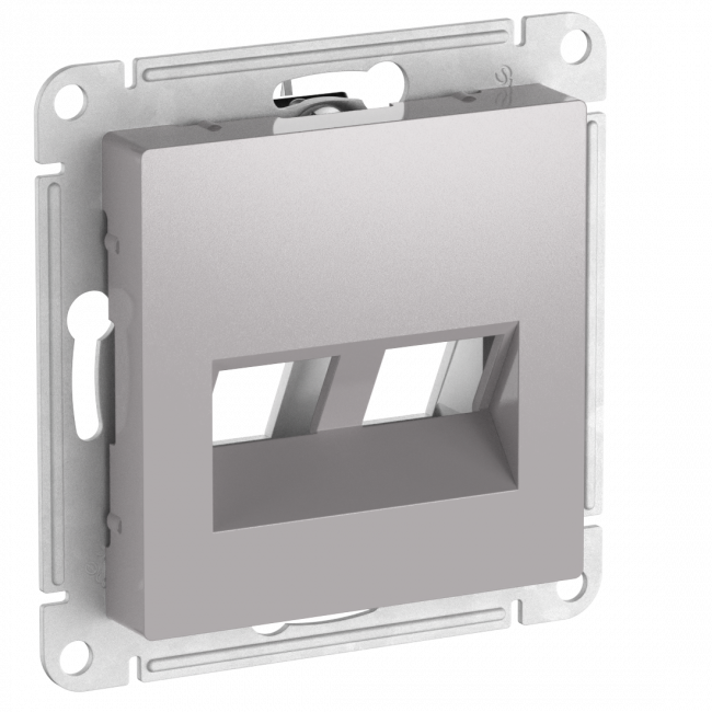 ATLASDESIGN Лицевая панель двойная для функций типа Keystone, АЛЮМИНИЙ, ATN000390