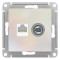 ATN000489 - AtlasDesign РОЗЕТКА двойная комп+ТВ, RJ45+TV, категория 5E, механизм, ЖЕМЧУГ