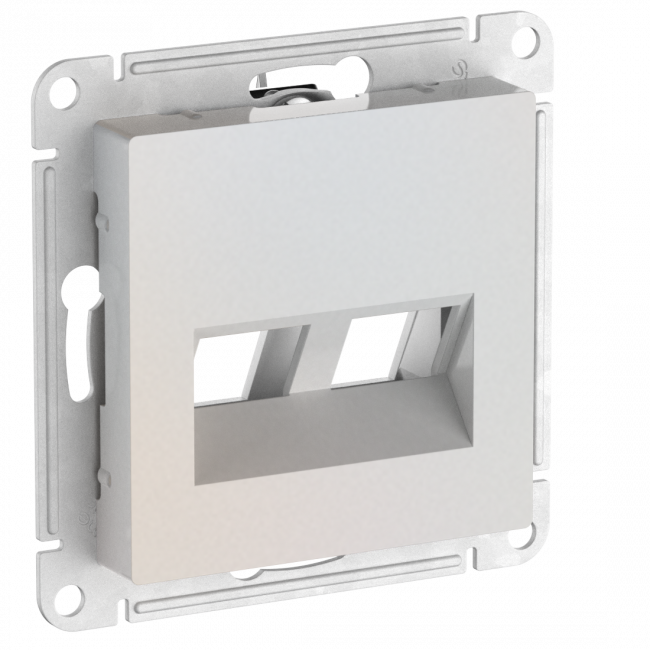 ATLASDESIGN Лицевая панель двойная для функций типа Keystone, ЖЕМЧУГ, ATN000490