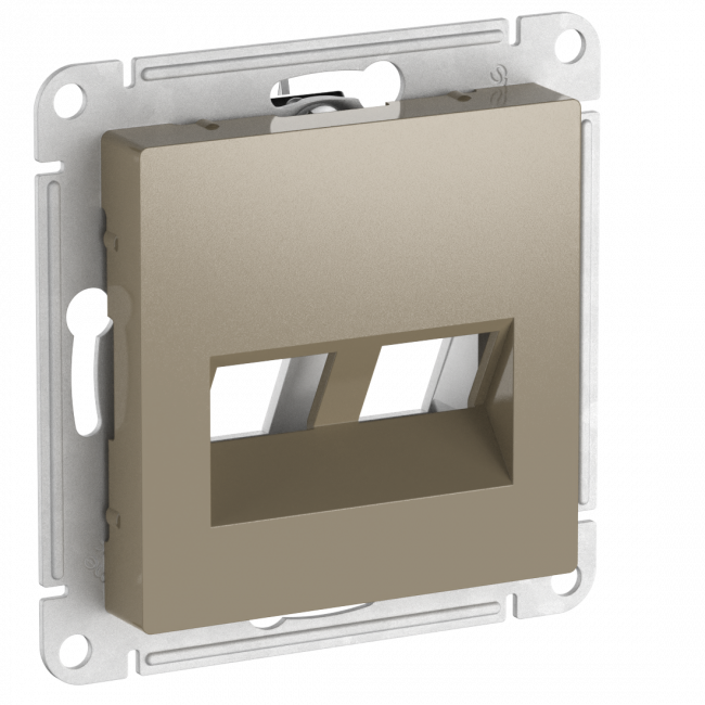 ATLASDESIGN Лицевая панель двойная для функций типа Keystone, ШАМПАНЬ, ATN000590