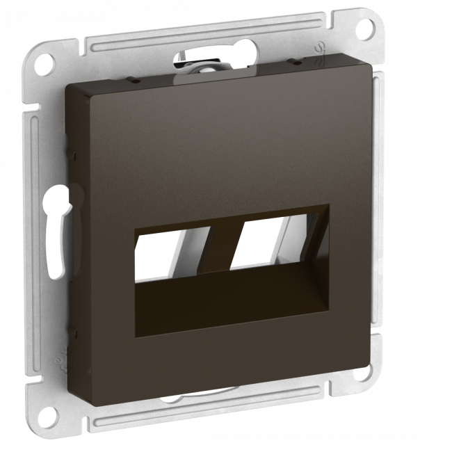 ATLASDESIGN Лицевая панель двойная для функций типа Keystone, МОККО, ATN000690