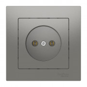 ATLASDESIGN РОЗЕТКА без заземления, 16А, в сборе, быстрозажимные клеммы., СТАЛЬ, ATN000940S