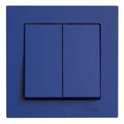 ATN001152 - AtlasDesign 2-клавишный ВЫКЛЮЧАТЕЛЬ, сх.5, 10АХ, в сборе, АКВАМАРИН