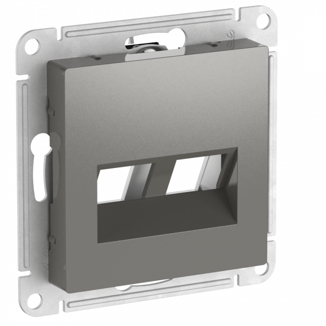 ATLASDESIGN Лицевая панель двойная для функций типа Keystone, СТАЛЬ, ATN000990