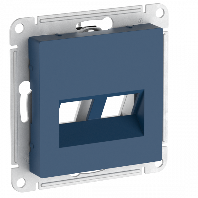 ATLASDESIGN Лицевая панель двойная для функций типа Keystone, АКВАМАРИН, ATN001190