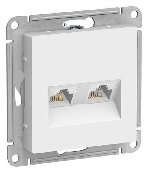 ATN000185 - AtlasDesign РОЗЕТКА двойная компьютерная RJ45+RJ45, категория 5E, механизм, БЕЛЫЙ ATN000185 - AtlasDesign РОЗЕТКА двойная компьютерная RJ45+RJ45, категория 5E, механизм, БЕЛЫЙ