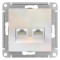 ATN000485 - AtlasDesign РОЗЕТКА двойная компьютерная RJ45+RJ45, категория 5E, механизм, ЖЕМЧУГ