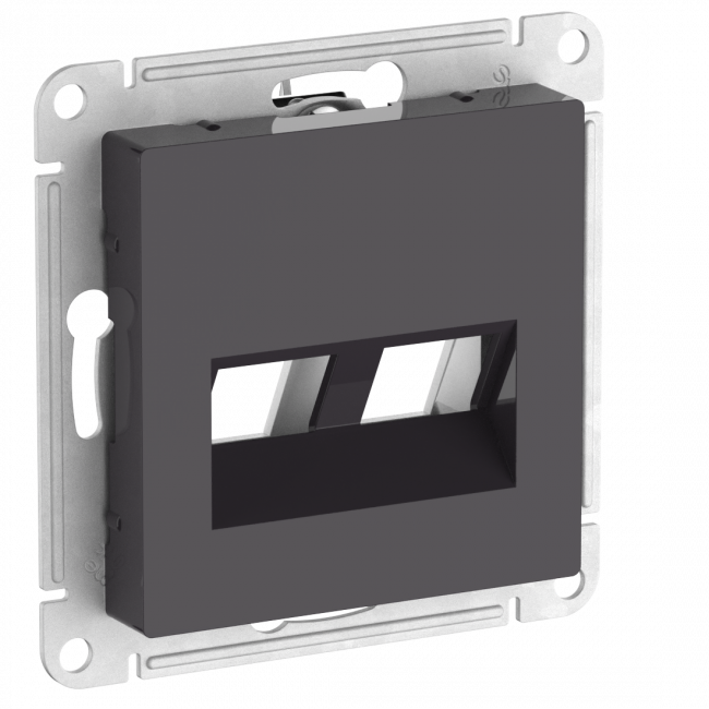 ATLASDESIGN Лицевая панель двойная для функций типа Keystone, БАЗАЛЬТ, ATN001490