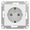 ATN000143 - AtlasDesign РОЗЕТКА с заземлением, 16А, механизм, БЕЛЫЙ