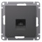 ATN001483 - AtlasDesign РОЗЕТКА компьютерная RJ45, кат. 5Е, механизм, БАЗАЛЬТ