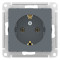 ATN000743 - AtlasDesign РОЗЕТКА с заземлением, 16А, механизм, ГРИФЕЛЬ