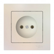ATLASDESIGN РОЗЕТКА без заземления, 16А, в сборе, быстрозажимные клеммы., ЖЕМЧУГ, ATN000440S
